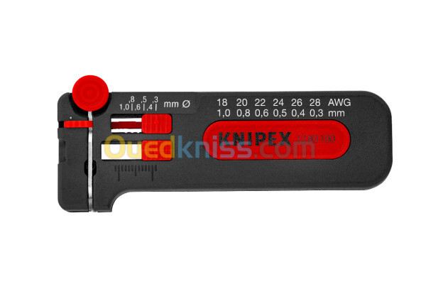 Mini outil à dénuder et coupante , marque knipex , Re : 12 80 100 SB , pour fil , Made in germany .