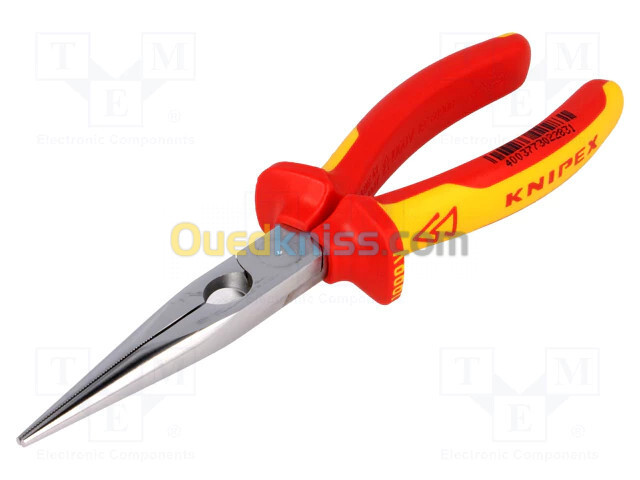 Pince a bec long et tranchant , marque Knipex , Re : 26 16 200 , isolee 1000 v , made in germany .