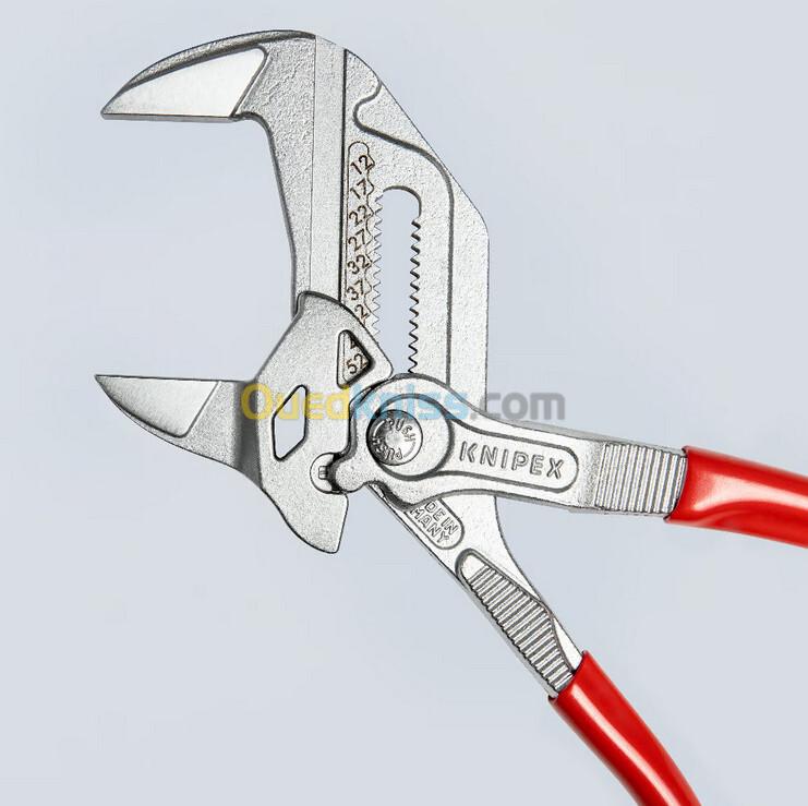 Pince-clé , marque knipex , Re : 86 03 250 , long : 250 mm , bouton de réglage , made in germany .