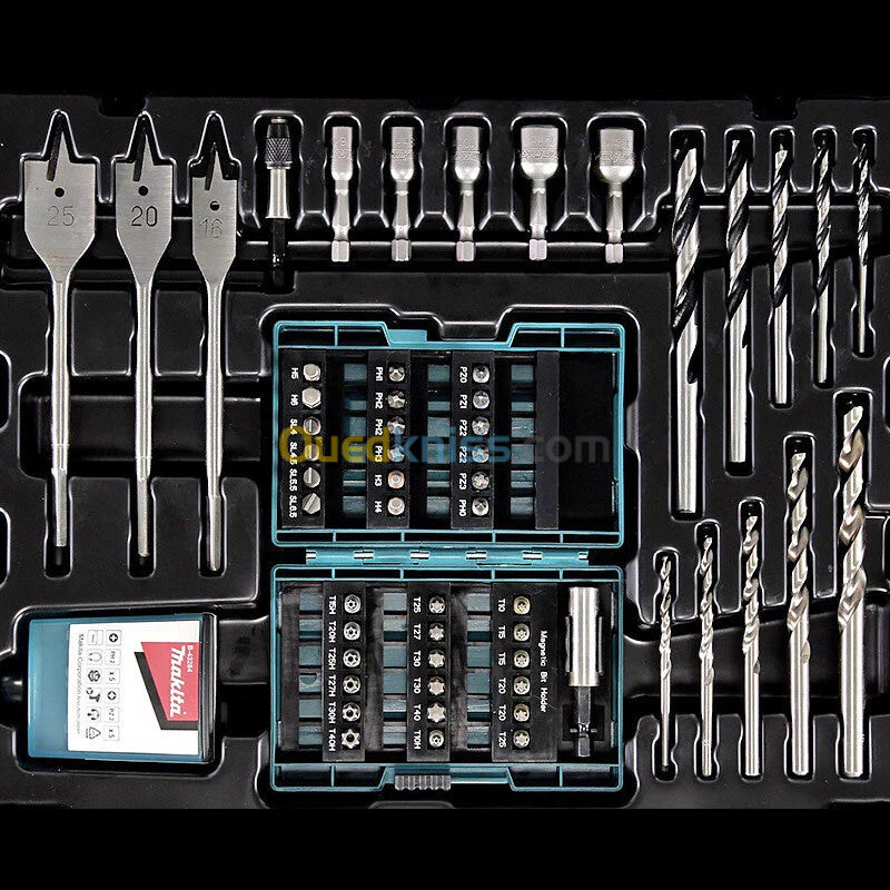 Coffret ensemble accessoires , marque Makita , Re : B-43044 , 66 pièces , Japonaises originales .