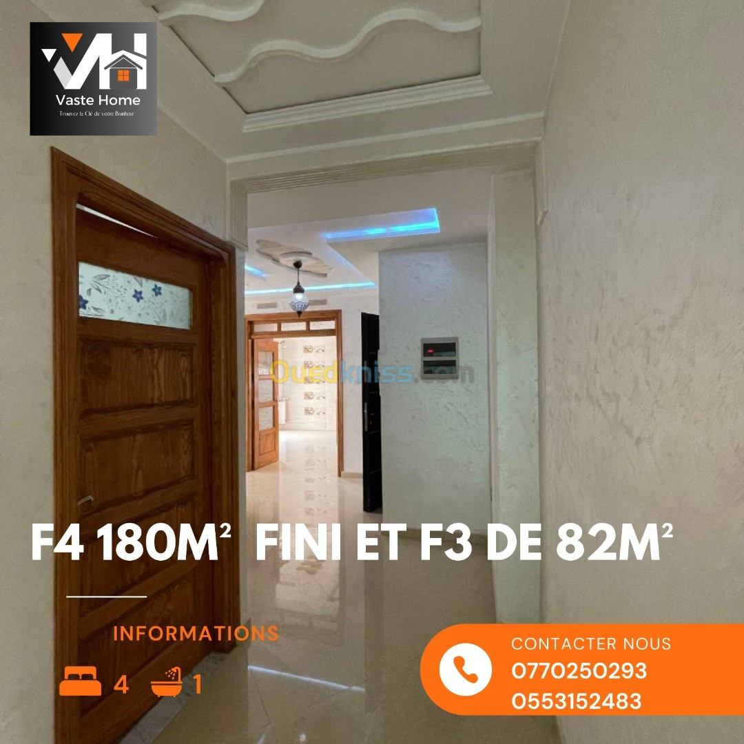 Vente Appartement F4 Alger Bordj el kiffan