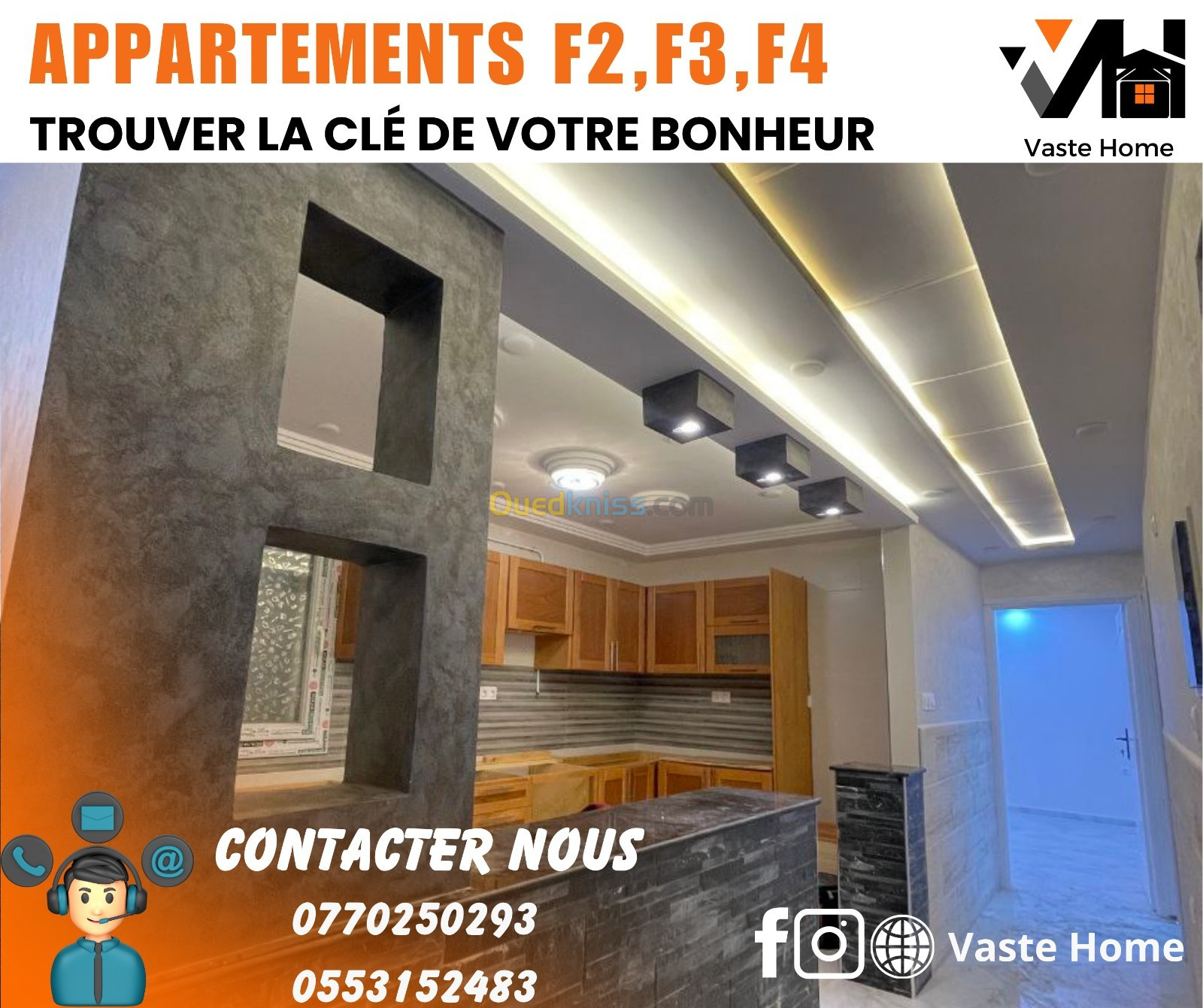 Vente Appartement F3 Alger Bordj el kiffan