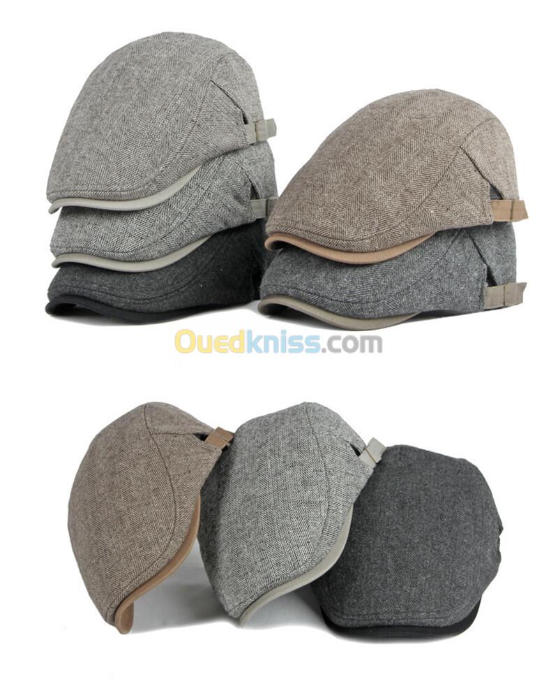 Béret Gatsby ajustable (55 à 60 cm le tour de tète) en tweed pour hommes