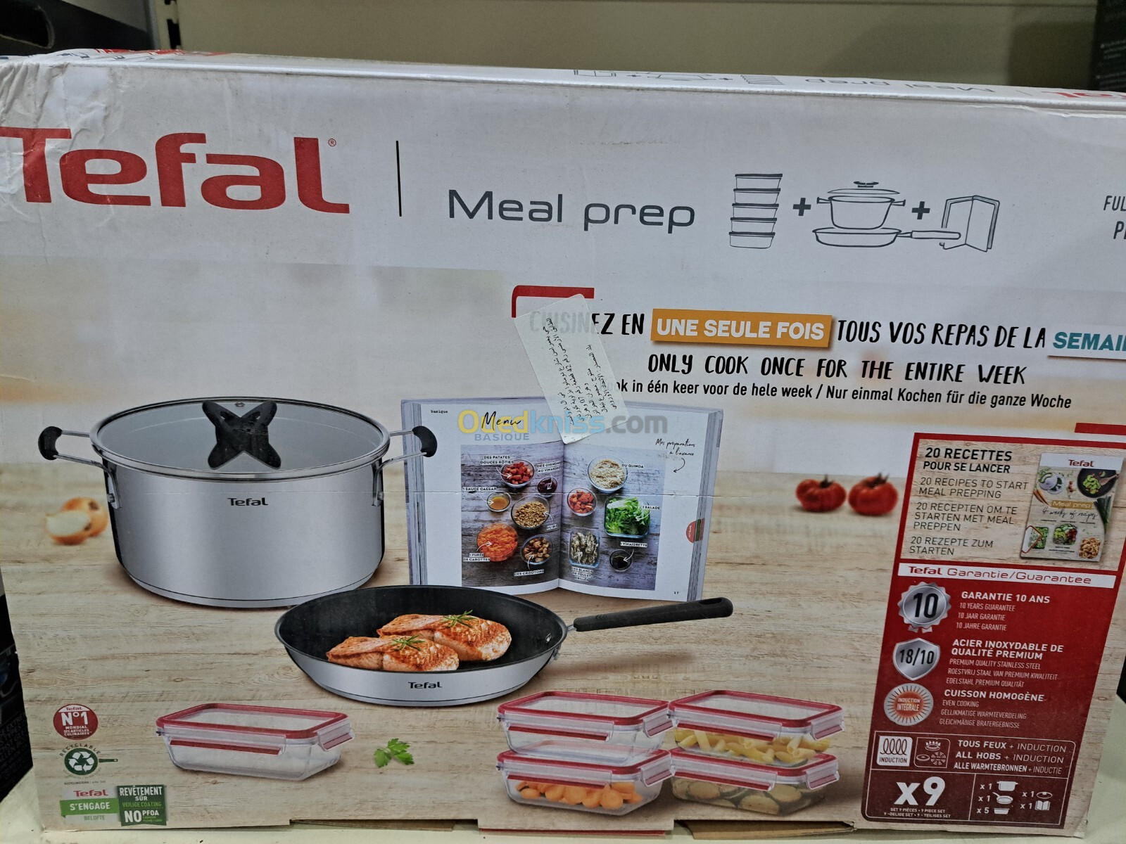 KIT TEFAL MEAL PREP POÊLE BOITE DE CONSERVATION 9 PIÈCES 