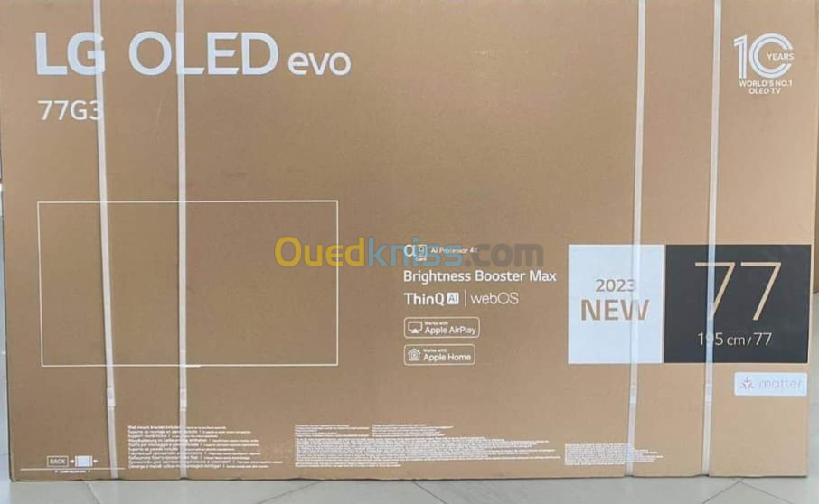TV LG OLED EVO GALLERY EDITION 77" G3 SMART 4K 120FPS HDMI 2.1 NEW 2023 EUROPÉEN 