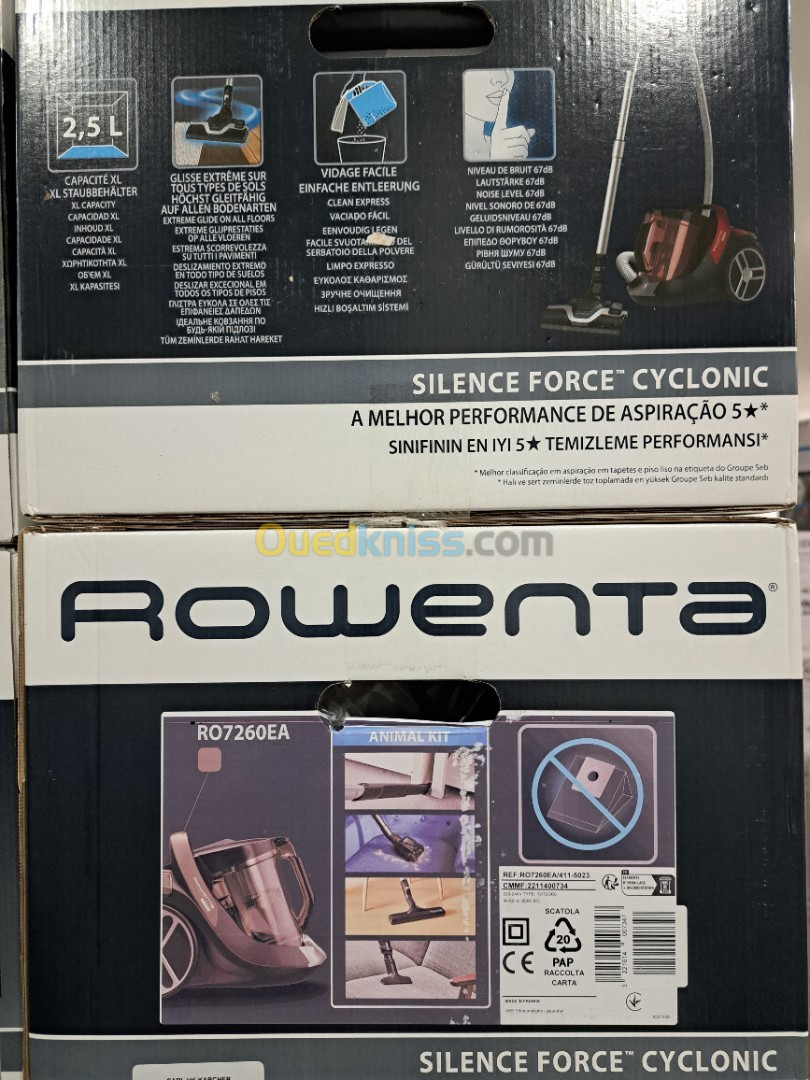 ASPIRATEUR ROWENTA SANS SAC 5 ÉTOILE SILENCE FORCE CYCLONIC KIT ANIMAL MADE IN FRANCE 