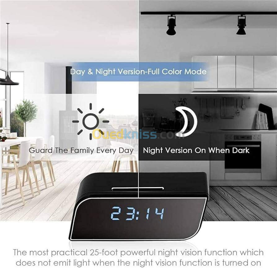 كاميرا مراقبة عن بعد داخل ساعة رقمية الأكثر طلبا
