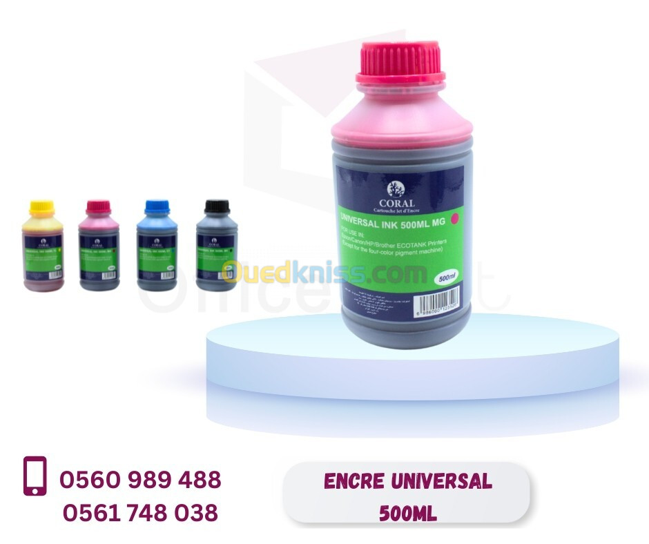 ENCRE CORAL UNVIVERSAL CANON-HP-EPSON-BROTHER-LEXMARK 500ML 