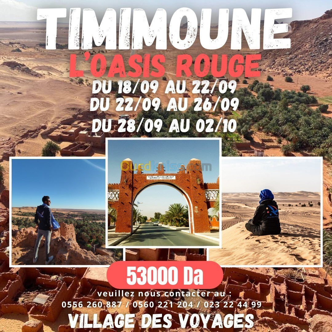 Voyage organise TIMIMOUN L'OASIS ROUGE