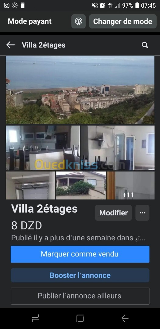 Vente Villa Béjaïa Tichy