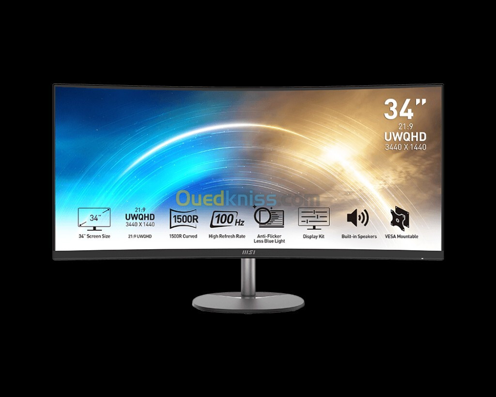 Monitor MSI PRO MP341CQ 34" 2K Curved 100Hz