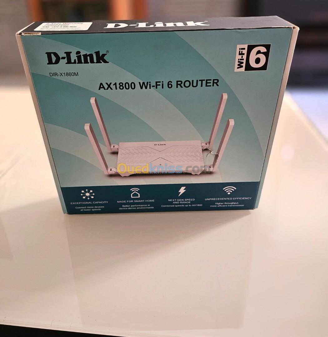 Routeur Wi-Fi6 D-link AX1800 - Dual Band AX1800 (300 + 1500Mbps) DIR-X1860 M