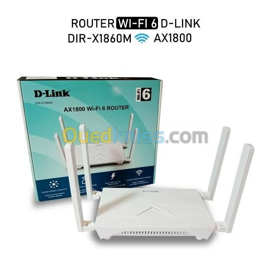 Routeur Wi-Fi6 D-link AX1800 - Dual Band AX1800 (300 + 1500Mbps) DIR-X1860 M