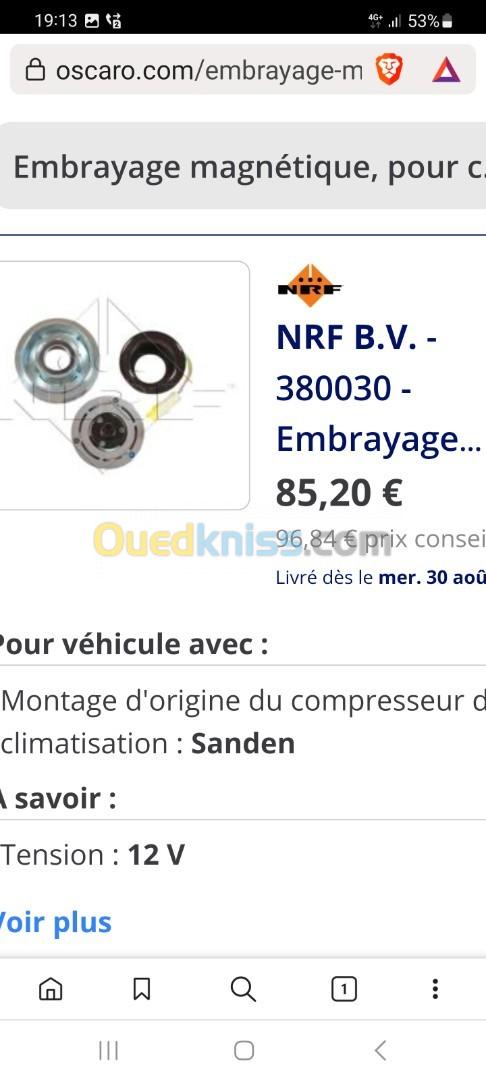 Embrayage magnétique pour climatiseur peugeot 