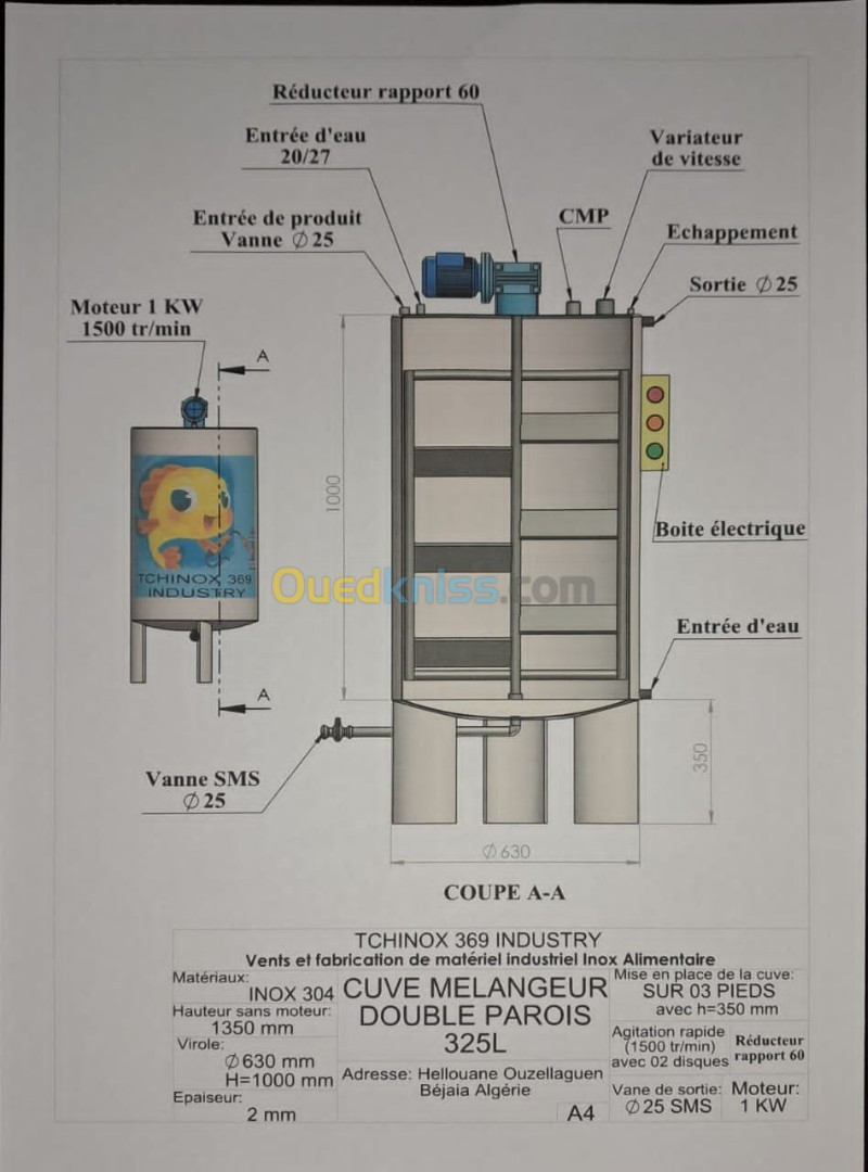 Fabrication des cuve inox et citernes 