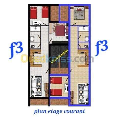 Vente Appartement F3 Jijel Jijel