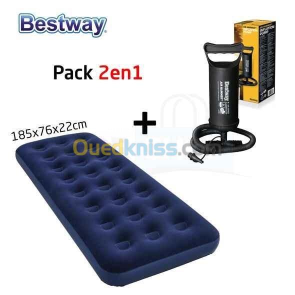 Bestway pack 2en1 pomp à air &pavillo matelas 