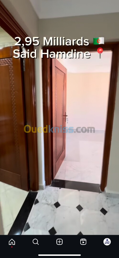 Vente Appartement F3 Alger Said hamdine