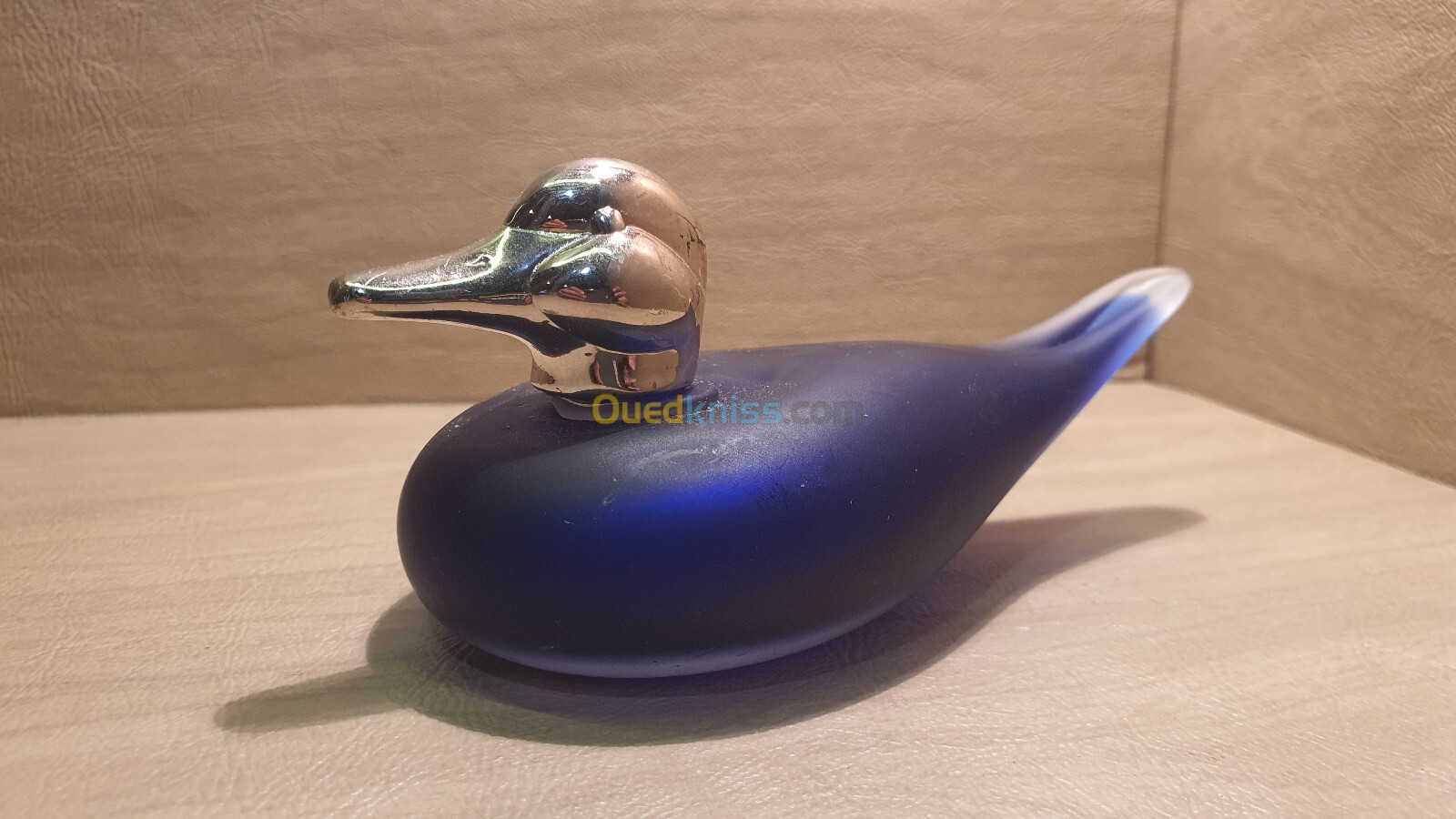 Presse papier Canard bleu cobalt Verre de Murano Italie Vetri Murano 