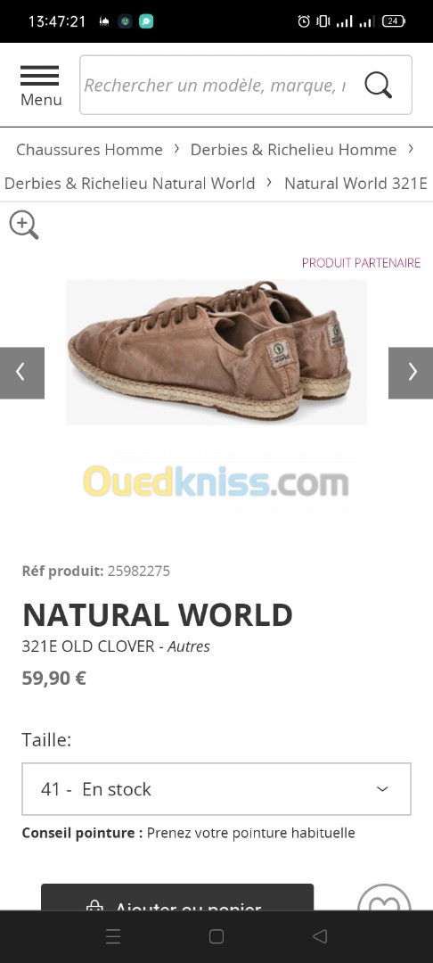 chaussures Naturel World 