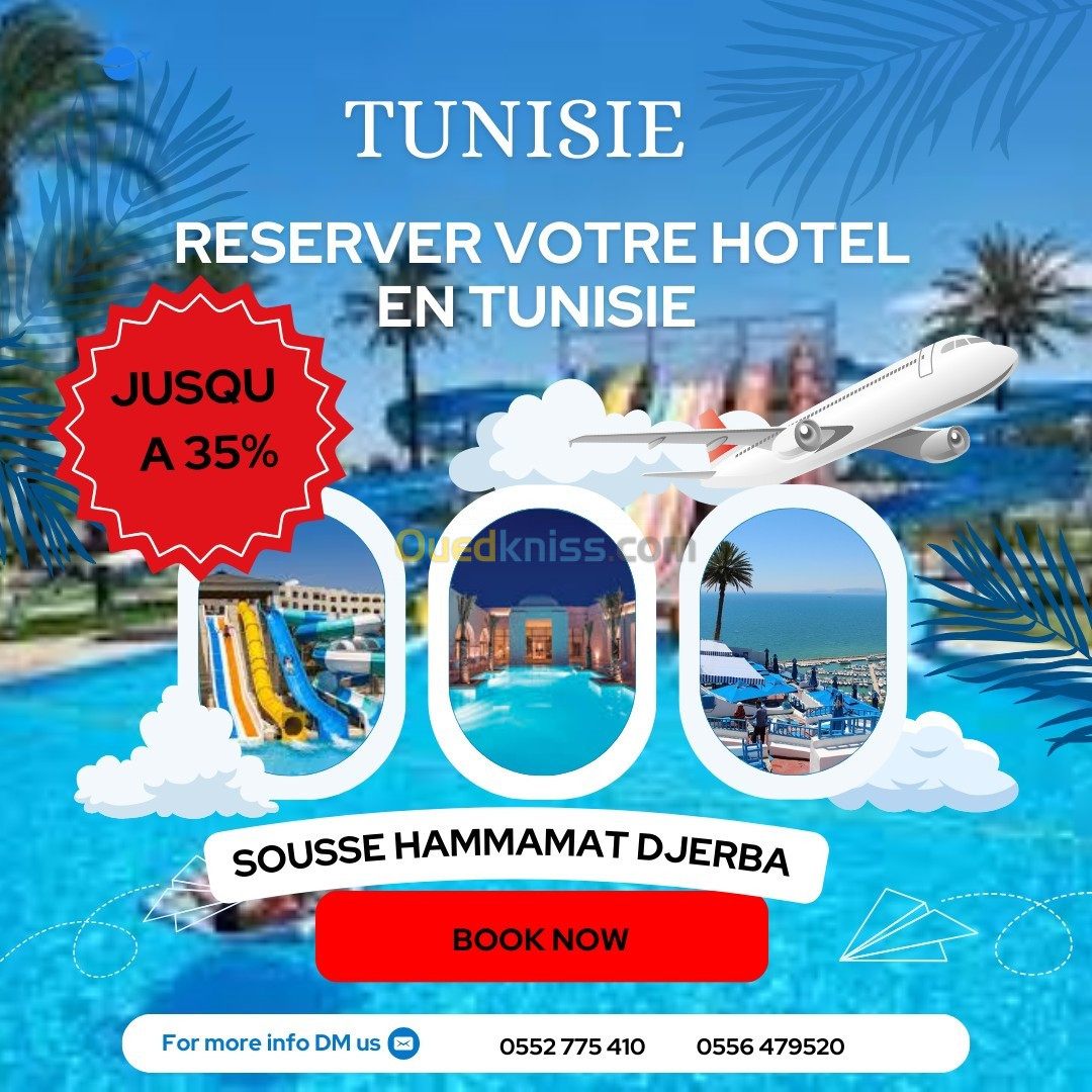 Hôtel moins chère en Tunisie 