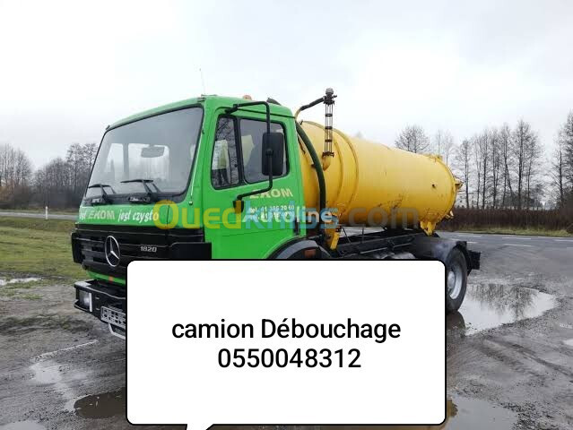 تنضيف جميع قنوات الصرف الصحي camion Débouchage vidange curage 0550048312