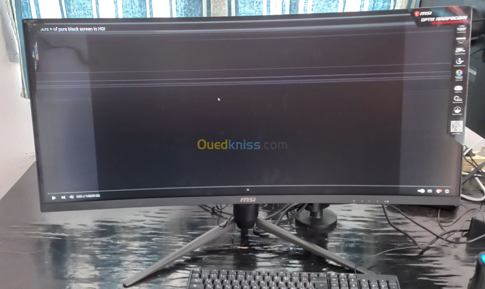 Moniteur Msi Optix 34 pouces fissuré