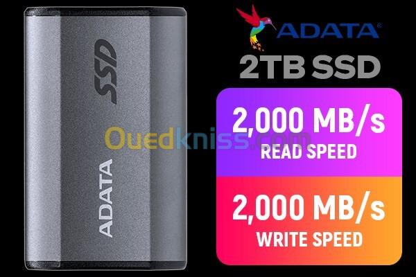 DISQUE DUR EXTERNE SSD ADATA SE880 2To 2000Mbs