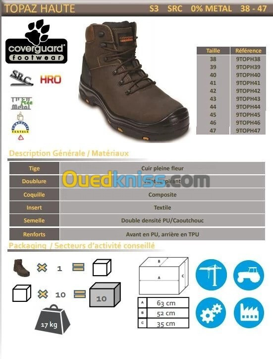 Chaussures de sécurité COVERGUARD 38/39