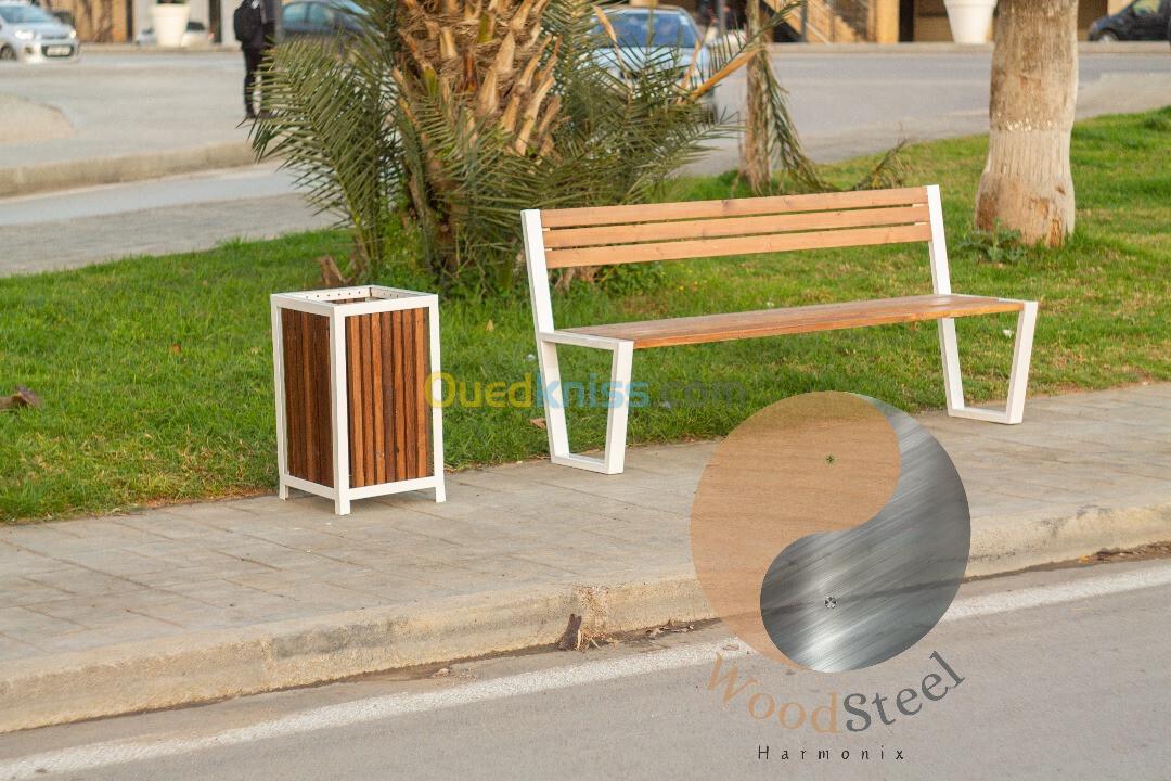 Banc public en bois 