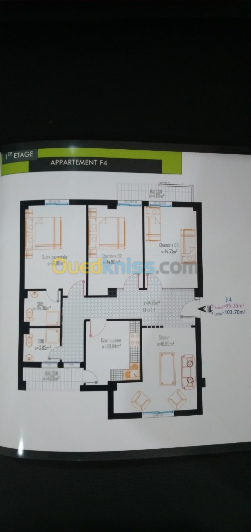 Vente Appartement F3 Tipaza Fouka