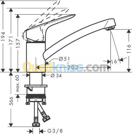 HANSGROHE Logis M31 Mitigeur de Cuisine 120