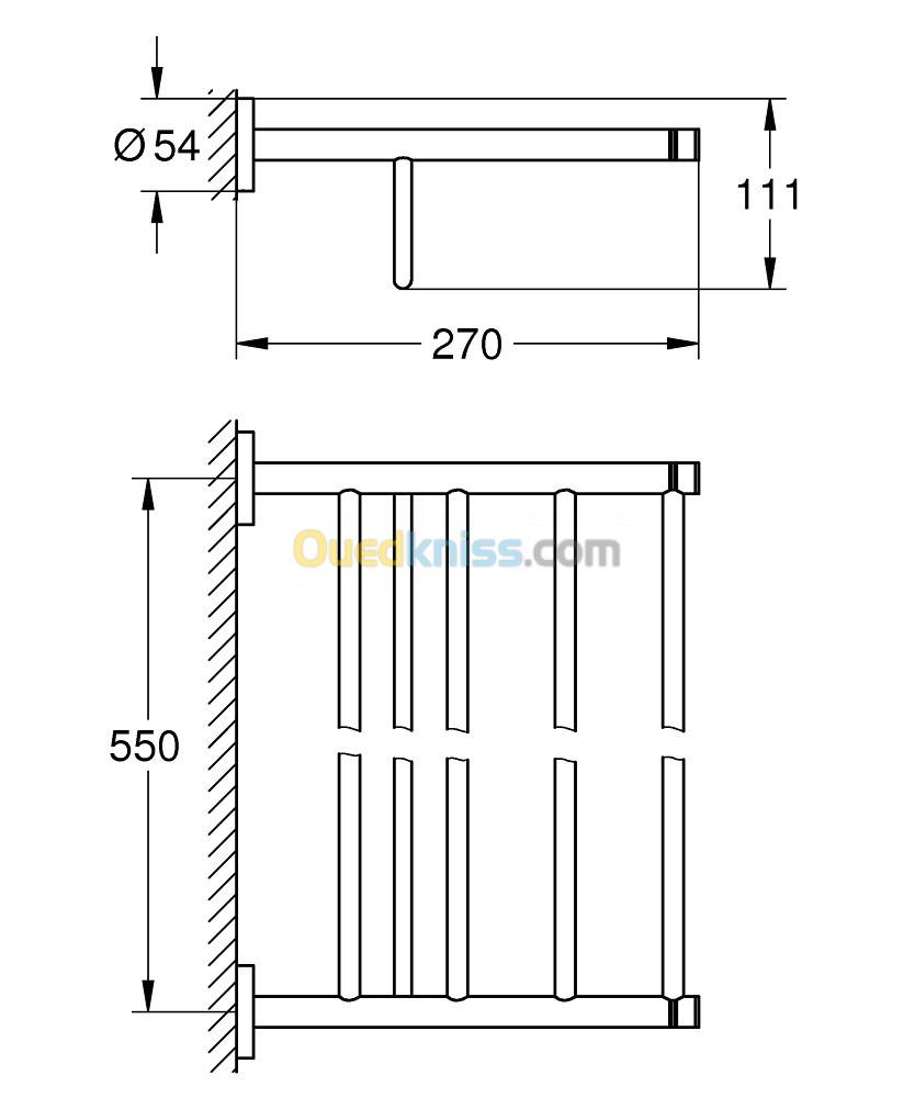 GROHE ESSENTIALS RACK PORTE-SERVIETTES 