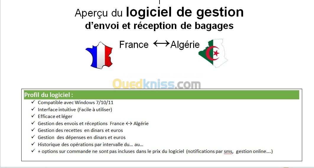 Logiciel de gestion de bagages