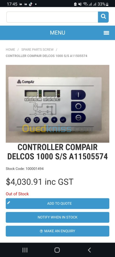 Controller compair delcos 1000 s/s a11505547