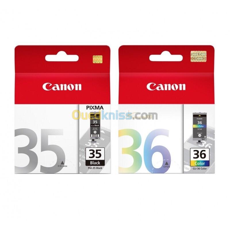 CANON CARTOUCHE PACK NOIR & COULEUR ORIGINAL PIXMA PGI-35 NOIR / CLI-36 COULEUR