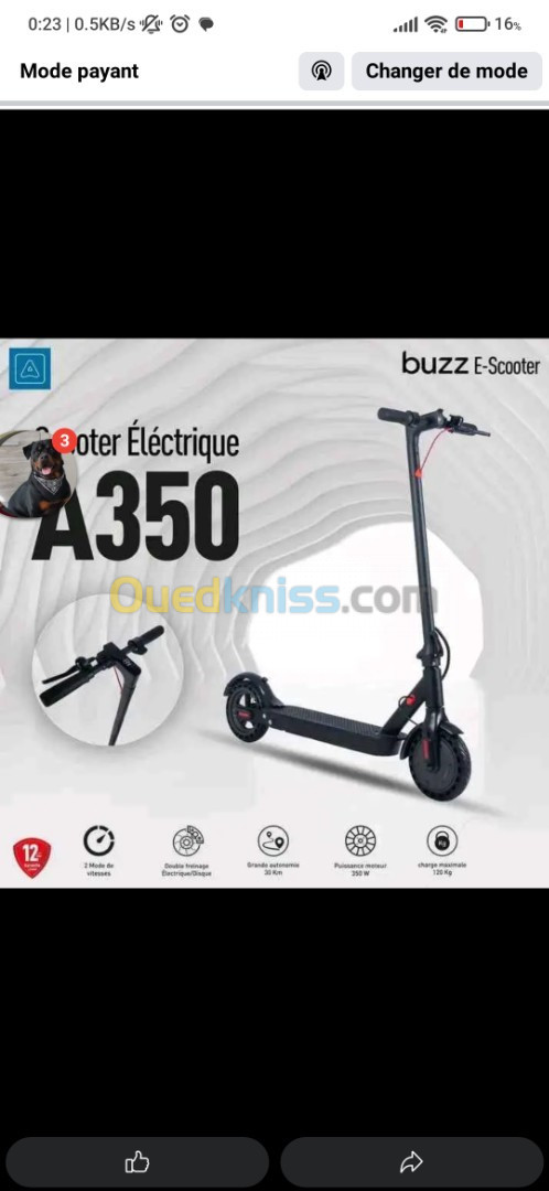 scooter électrique ace a350