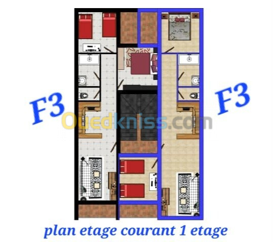 Vente Appartement F3 Jijel Jijel