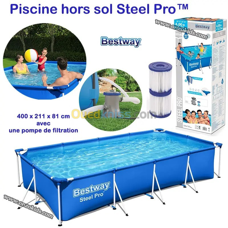 Piscine hors sol Steel Pro  avec pompe de filtration Bestway