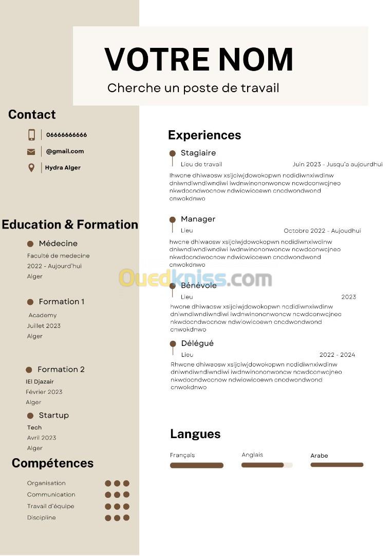 Création de CV 