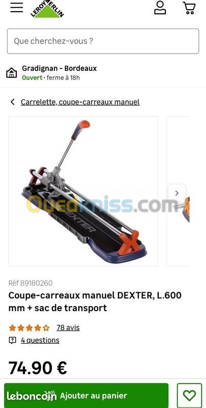 Coupe carreaux تقطيع الفايانص