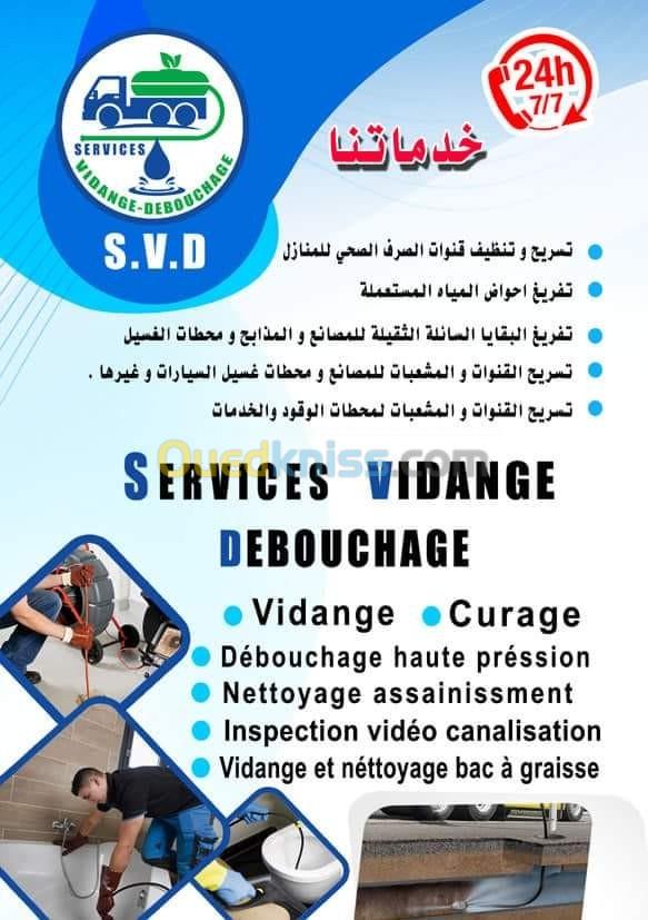  services  vidange debouchage canalisation 