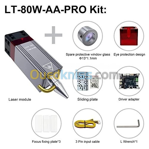 Module Laser 80W, tête Laser pour Machine de gravure de découpe CNC