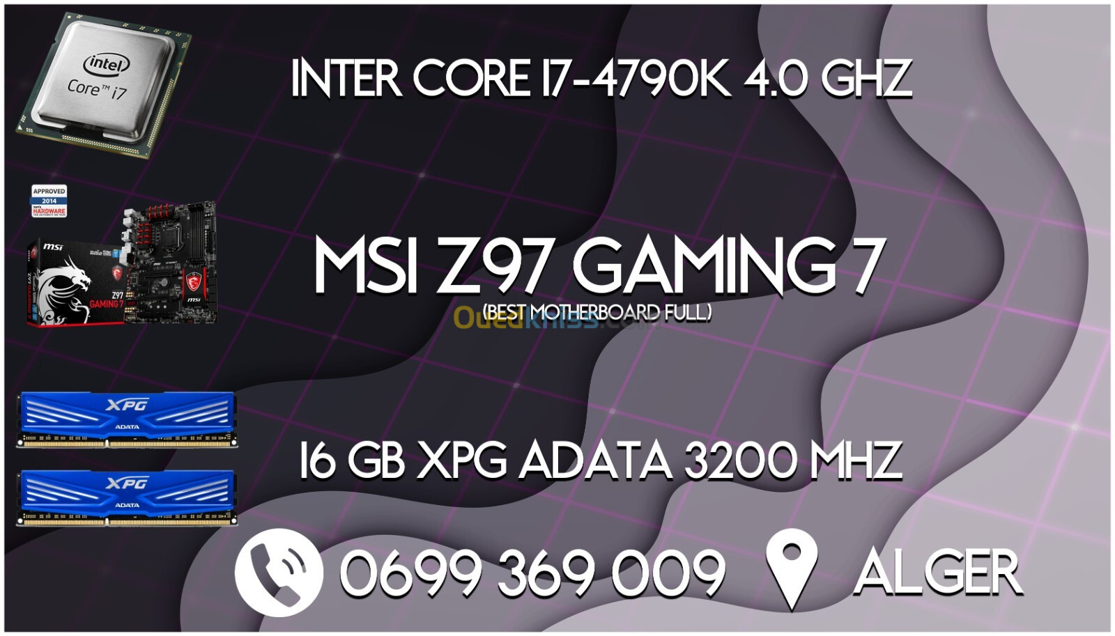 COMBO KIT I7 4790K + Z97 GAMING 7 + 20 GB RAM