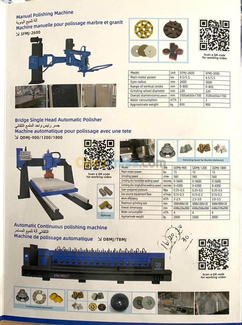 machine pour transformation de marbre et granite 