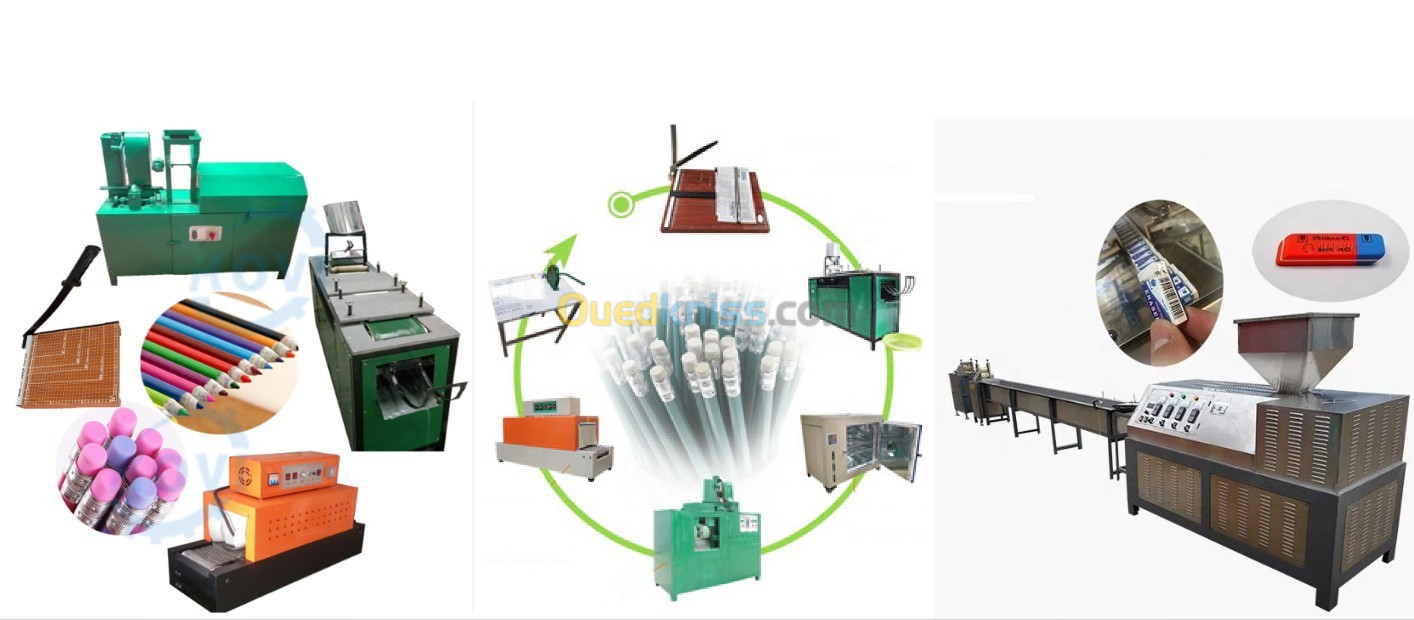 Ligne de production des cahiers, stylos et crayons