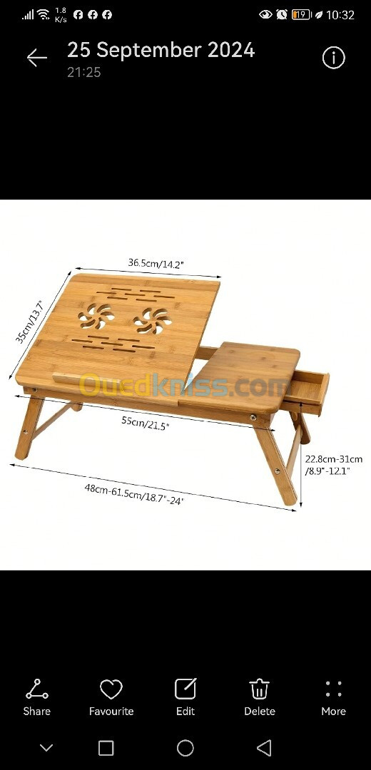 Table Laptop Bamboo Bm60 