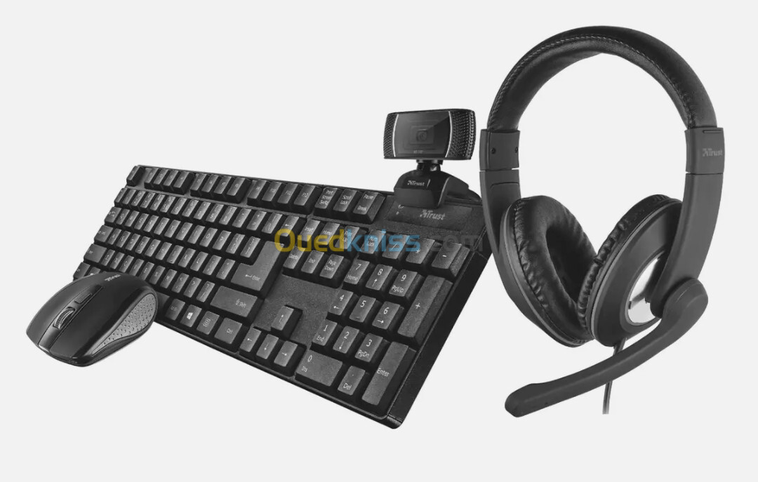 Clavier et souris et casque+ webcam 