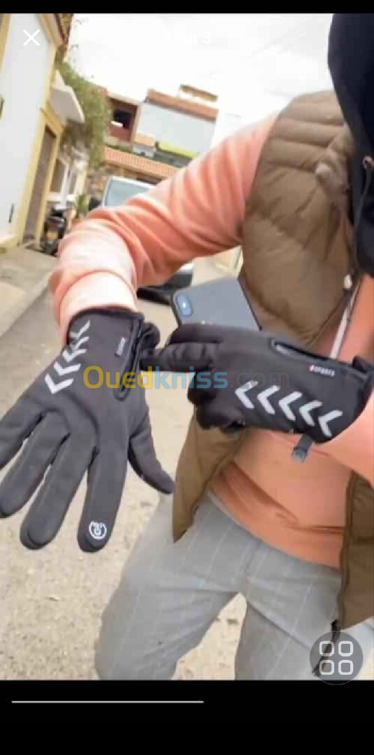 Pack Gants de Moto antidérapants avec Cagoule 