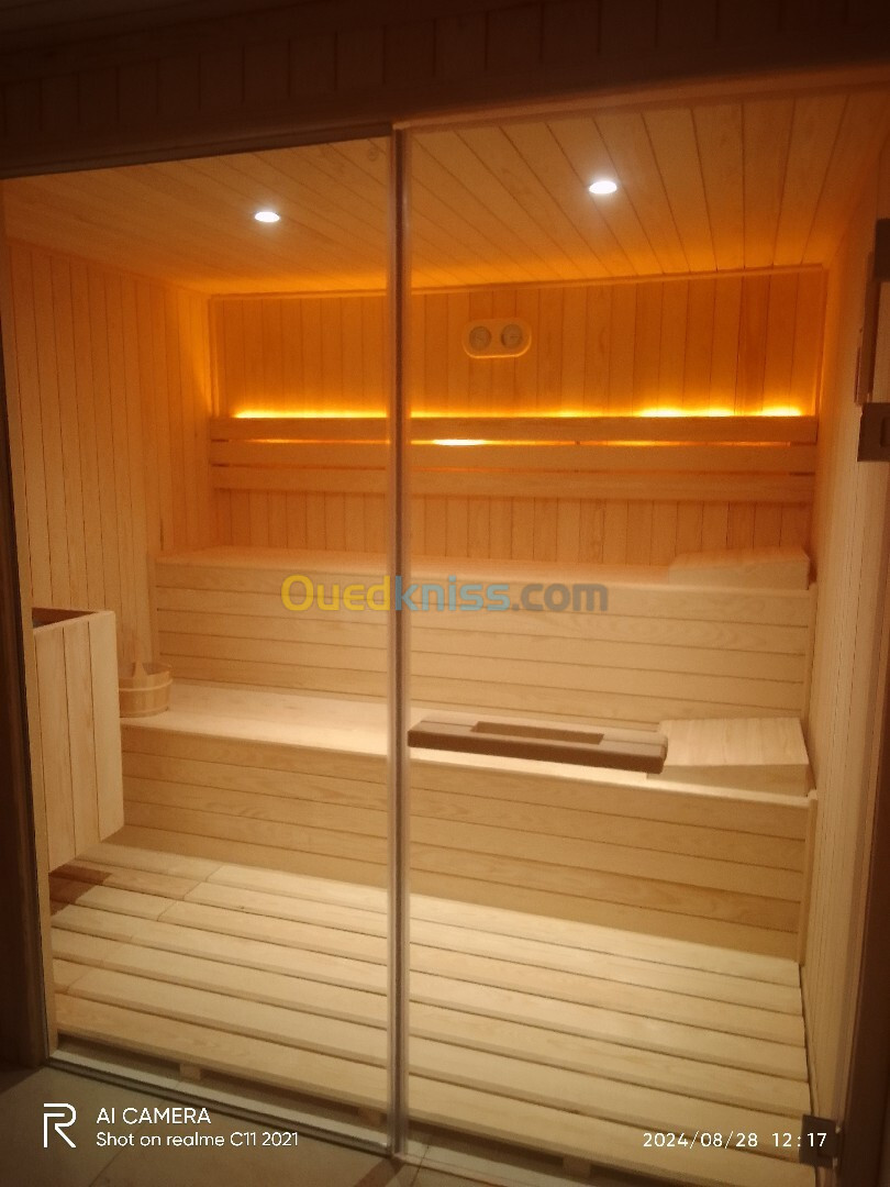 Réalisation sauna sur mesure 